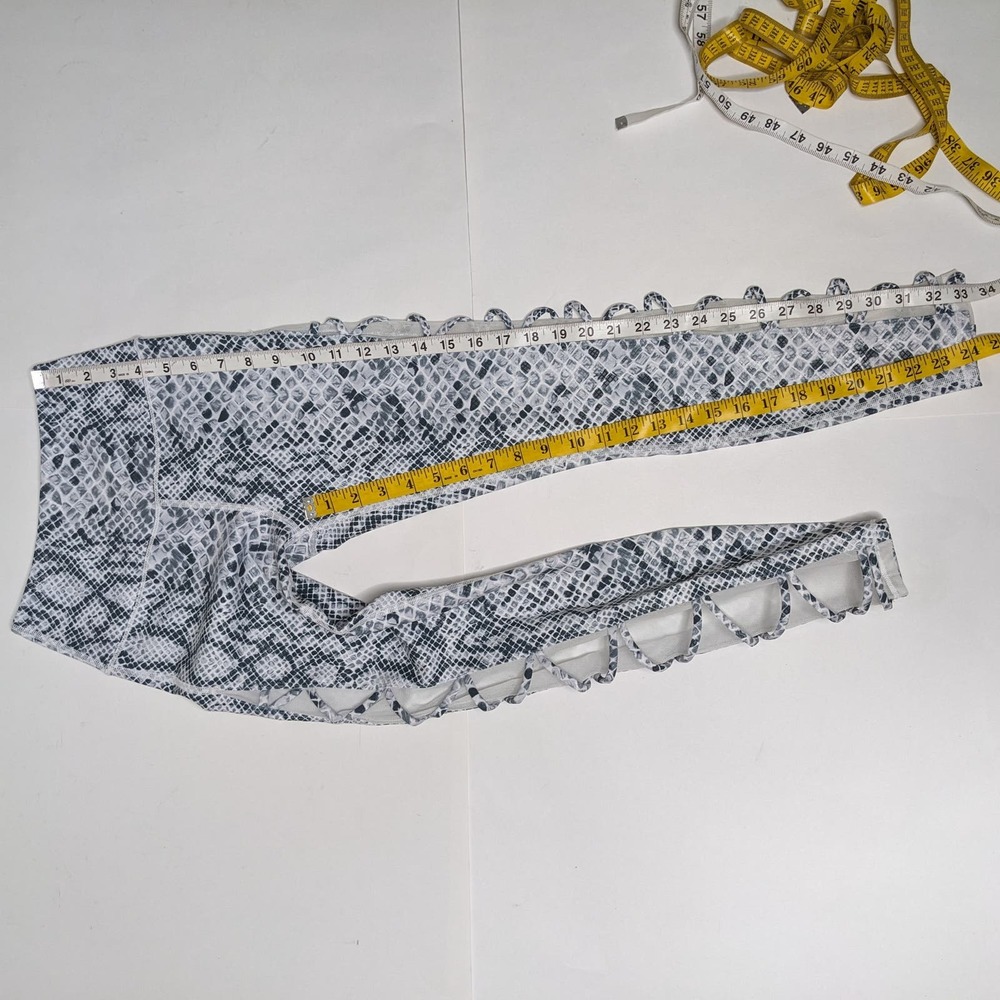 Good American Women's Python Print Mesh Leggings … - image 6